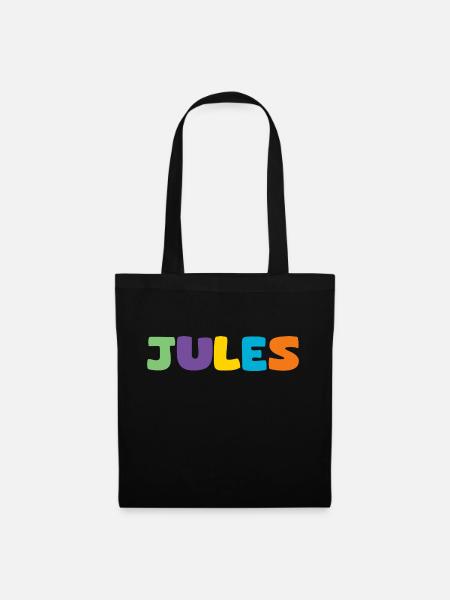 Nom - Jules - Sac en tissu - noir