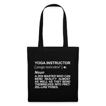 Yogalehrer Definition - Stoffbeutel - Schwarz - Vorne