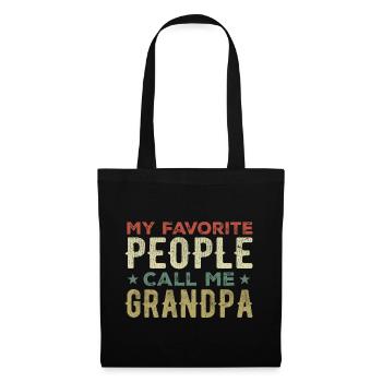 My Favorite People Call Me Grandpa Fathers Day - Sac en tissu - noir - Devant