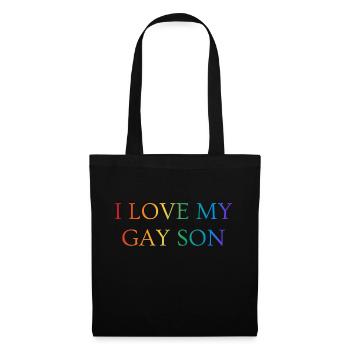 I love my gay son Pride rainbow colors - Tote Bag - black - Front