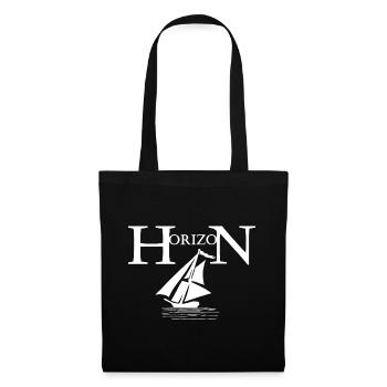 White boat and horizon - Tote Bag - black - Front