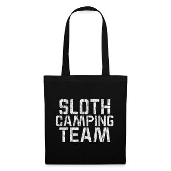 Sloth Camping Team 5 - Stoffbeutel - Schwarz - Vorne