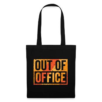 Out Of Office Urlaub und Reisen - Stoffbeutel - Schwarz - Vorne
