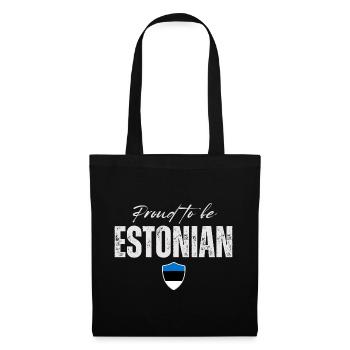 Estonian proud, I love Estonia - Tote Bag - black - Front