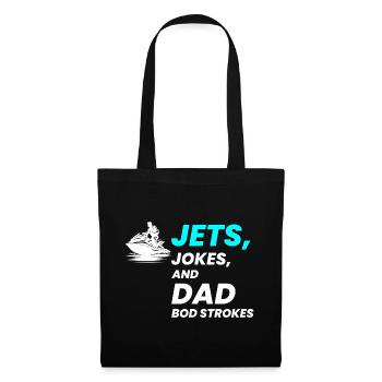 Jets-Witze und Dad Bod Strokes - Stoffbeutel - Schwarz - Vorne