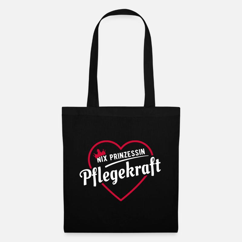 Nix Prinzessin - Pflegekraft - Geschenk - Stoffbeutel - Schwarz
