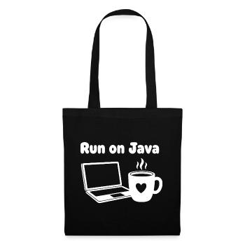 Java Run Cafe Laptop Heart - Tote Bag - black - Front