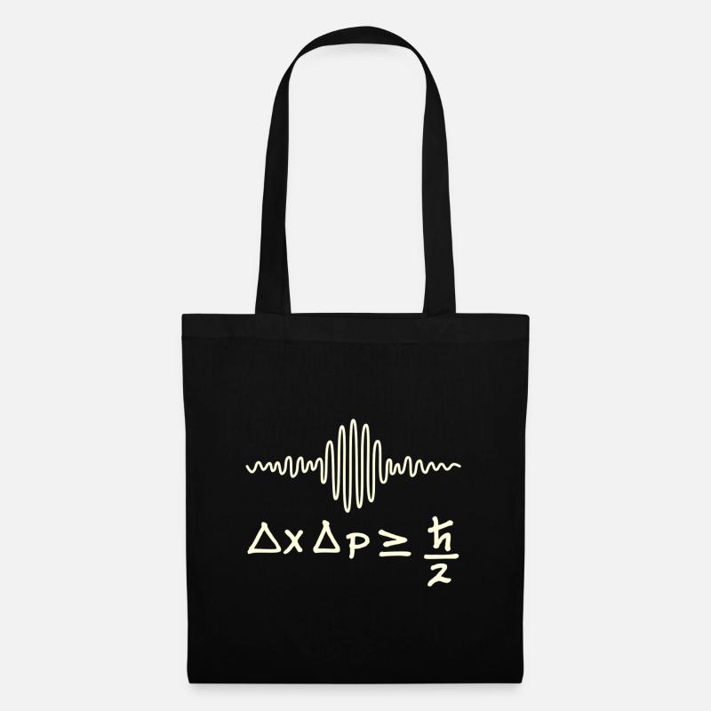Quantum waves and uncertainty - Tote Bag - black
