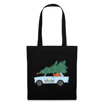 Weihnachten zu Hause (Trabi-Edition) - Stoffbeutel - Schwarz - Vorne
