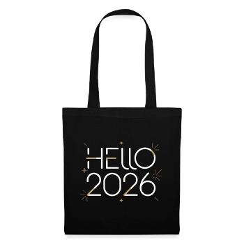 Hello 2026 Neon Sign - Tote Bag - black - Front