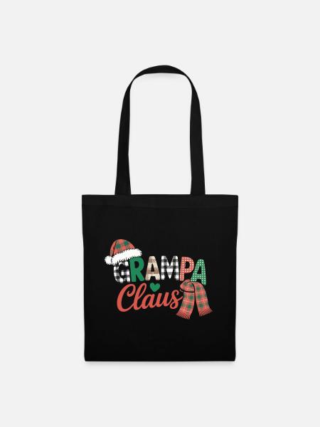 Opa Claus Weihnachten - Stoffbeutel - Schwarz
