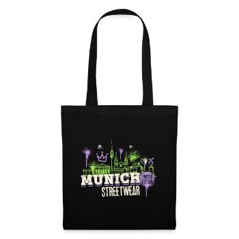Munich Munich Skyline City Germany Graffiti - Tote Bag - black - Front