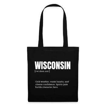 Style de police block du Wisconsin - Sac en tissu - noir - Devant
