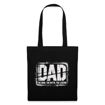 T-shirt Papa – Papa L’Homme Le Mythe La Légende - Sac en tissu - noir - Devant