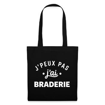 J'peux pas j'ai braderie - Sac en tissu - noir - Devant
