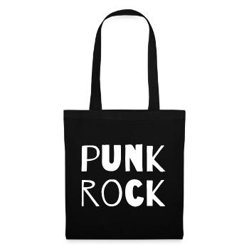 Punk Rock Bold Typography - Tote Bag - black - Front