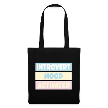 introvertiert - Stoffbeutel - Schwarz - Vorne