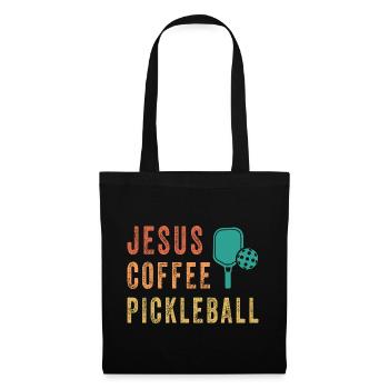 Jesus Coffee Pickleball - Stoffbeutel - Schwarz - Vorne