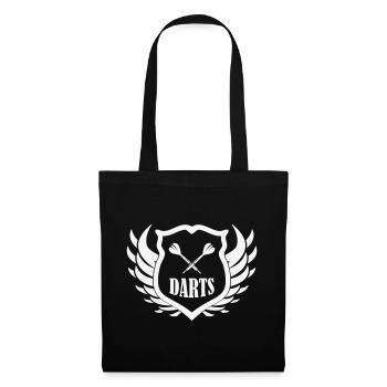 Motif d’ailes de bouclier de fléchettes - Sac en tissu - noir - Devant