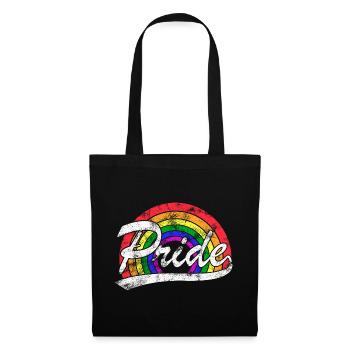 Gay Pride LGBT Rainbow Flag Vintage - Tote Bag - black - Front