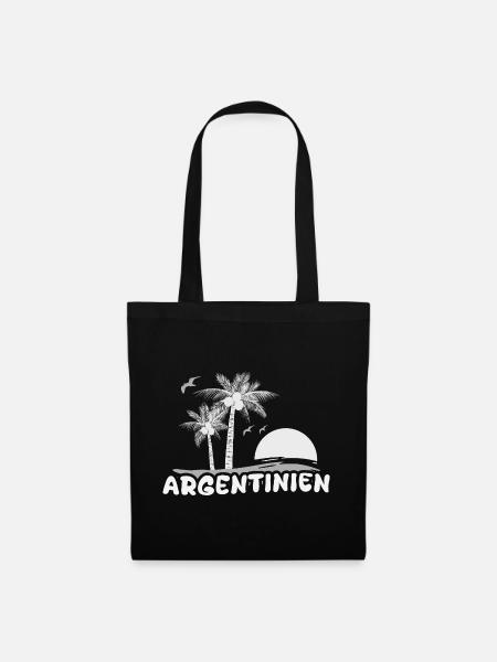 Argentinien - Stoffbeutel - Schwarz