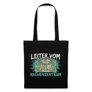 Leiter vom Rechenzentrum - Stoffbeutel - Schwarz - Vorne