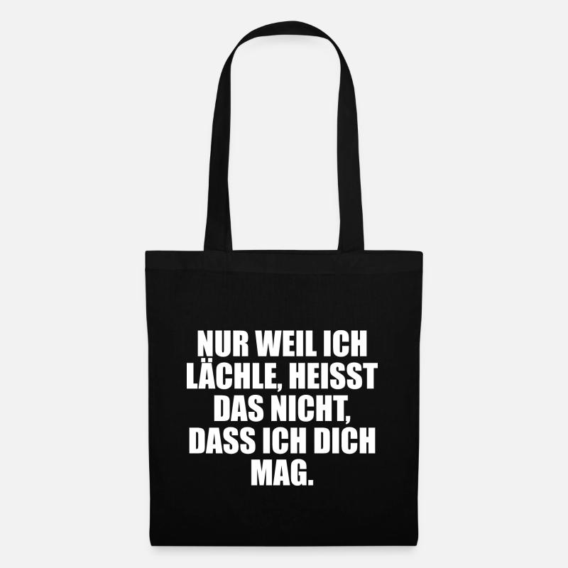 Lustiger Spruch - Stoffbeutel - Schwarz