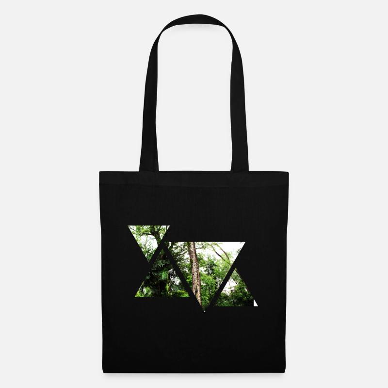 Forest | Nature | Triangle | Gift - Tote Bag - black