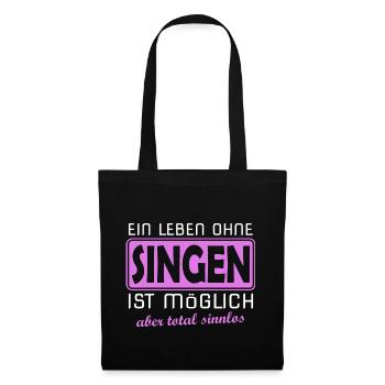 Singer Gift Singer Singing - Tote Bag - black - Front