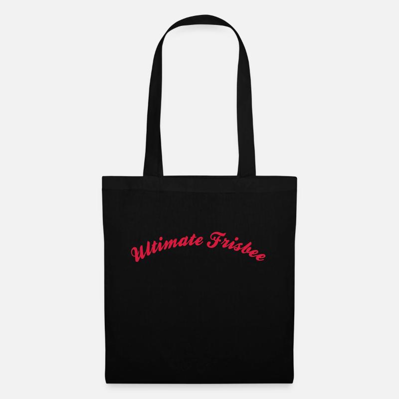 ultimate frisbee cool curved logo - Stoffbeutel - Schwarz