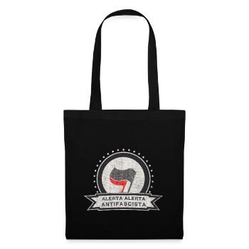 ANTIFASCISTA ANTIFA ALERTA ALERTA - Sac en tissu - noir - Devant