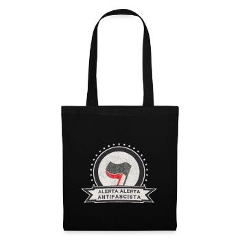 Antifa International antifascista alerta alerta - Sac en tissu - noir - Devant