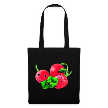 radis - Sac en tissu - noir - Devant