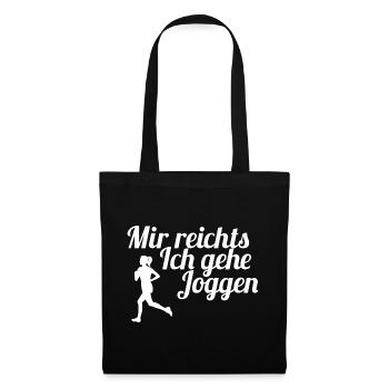 Läufer Laufen Joggen - Stoffbeutel - Schwarz - Vorne