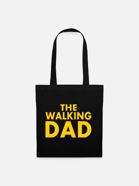 The walking dad - Stoffbeutel - Schwarz