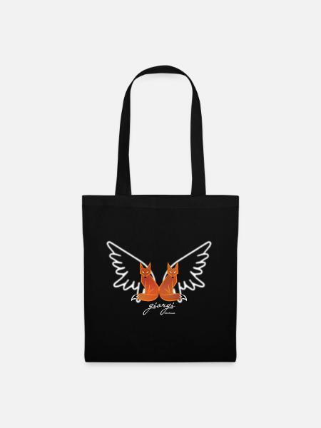 Orange Fox Wings - Tote Bag - black
