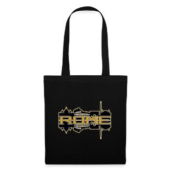 Rome Rome Italie Ville Skyline Or Accueil Amour - Sac en tissu - noir - Devant