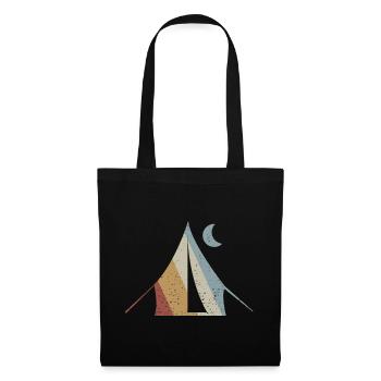 Camping Retro Style Vintage - Sac en tissu - noir - Devant