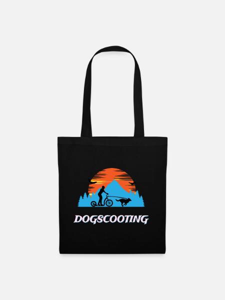 Dogscooting Bikejöring Zughundesport Design - Stoffbeutel - Schwarz