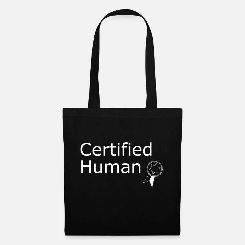 Certified Human - Stoffbeutel - Schwarz