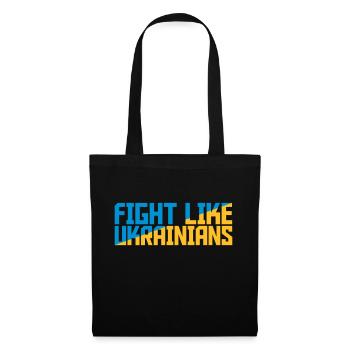 fight like ukrainians quote - Tote Bag - black - Front