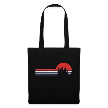 Forest Retro Vintage natural - Tote Bag - black - Front
