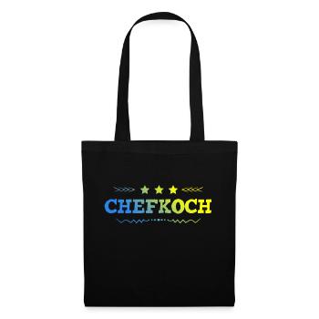 Chefkoch Kochen - Stoffbeutel - Schwarz - Vorne