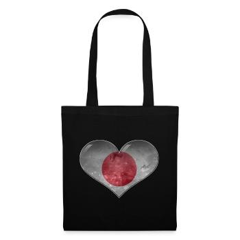 Japon Coeur - Sac en tissu - noir - Devant