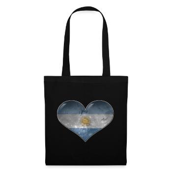 Cœur de l’Argentine - Sac en tissu - noir - Devant