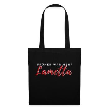 Weihnachtspullover - Früher war mehr Lametta - Stoffbeutel - Schwarz - Vorne