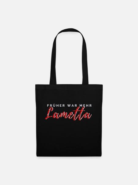Weihnachtspullover - Früher war mehr Lametta - Stoffbeutel - Schwarz