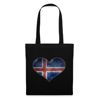 Iceland Heart - Tote Bag - black - Front