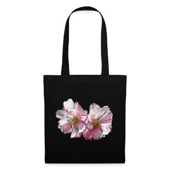 hübsche blumen fotos, japanische Kirschblüte - Stoffbeutel - Schwarz - Vorne