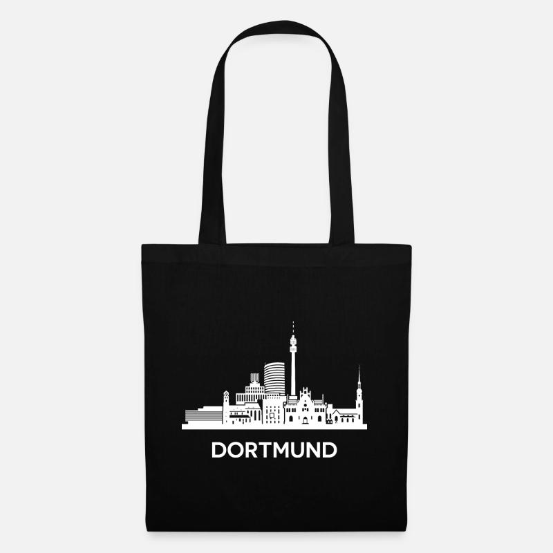 Dortmund, weiß - Stoffbeutel - Schwarz